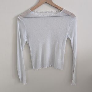 PacSun White Sheer Long Sleeve
